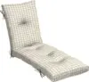 Plush Modern Tufted Polyfill Chaise Cushion, 22 x 76, x Alexandra Kay Collection, Water Repellent, Fade Resistant, The Coffee Gi 1