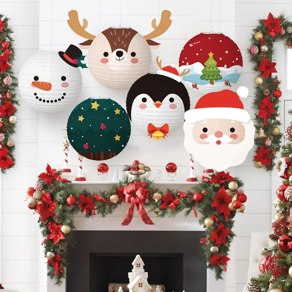

30cm Christmas Nutcracker Lantern Santa Elk Hanging Pendants Merry Christmas Decor 2024 DIY Happy New Year Party Lantern