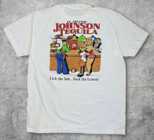 Big Johnson Vintage T Shirt 1994 Taboo Tequila Rare Adult Anni '90 Tshirt 2022 Nuovo