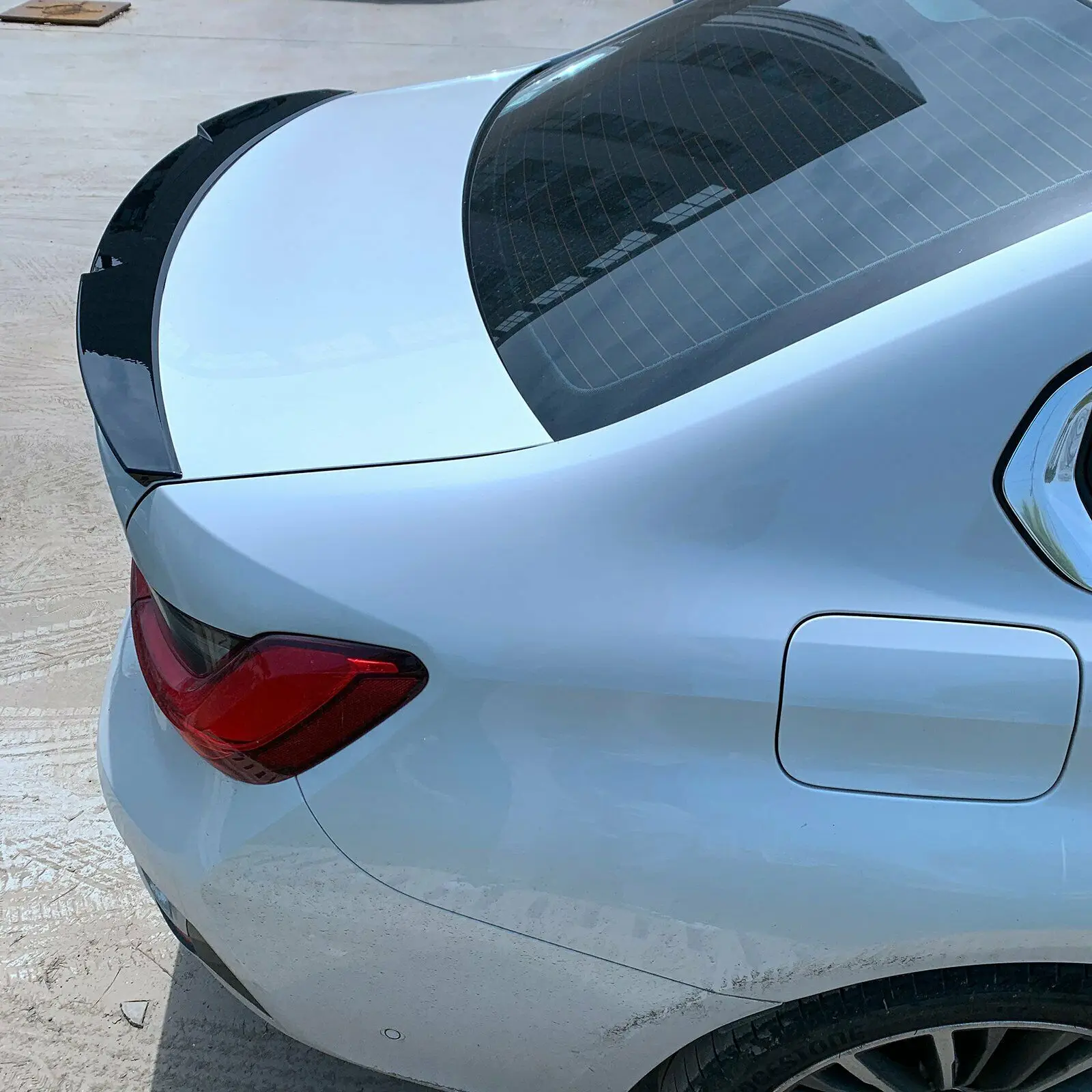 2019-2021 BMW 3 시리즈 G20 용 리어 스포일러 M4 스타일, 광택 블랙 룩