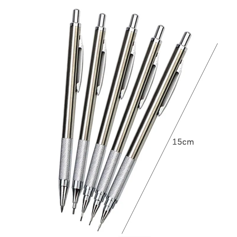 0.3 0.5 0.7 0.9 1.3 2.0mm Mechanical Pencil Set Full Metal Art Drawing Painting Automatic Pencil with Leads Office School Supply images - 6