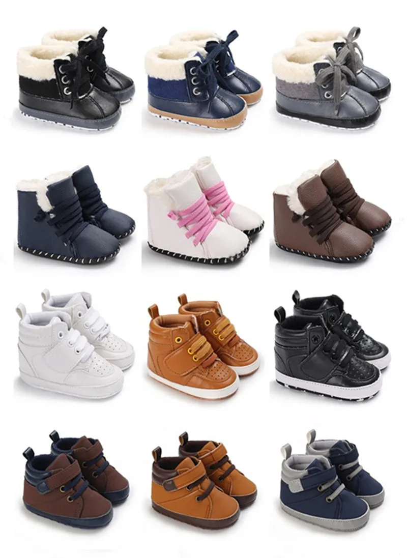 New Baby Snow Boots Warm Boots for Babies Winter Non-Slip Toddler First Walkers Newborn Crib Shoes Moccasins 0-18 months