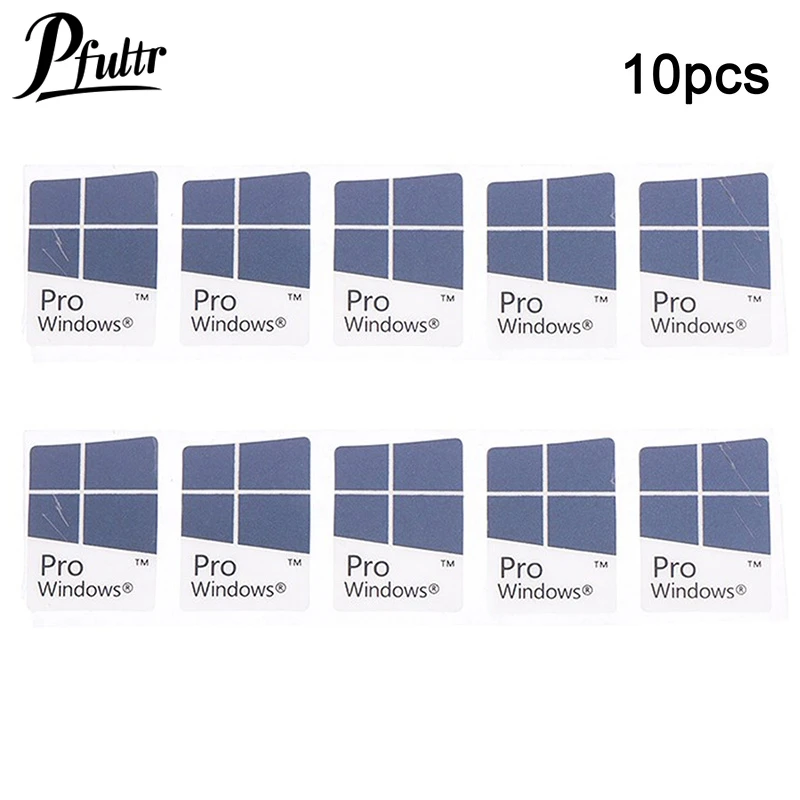Blue Notebook Desktop Computer Windows10 Sticker WIN10 PRO Label 10Pcs computer sticker