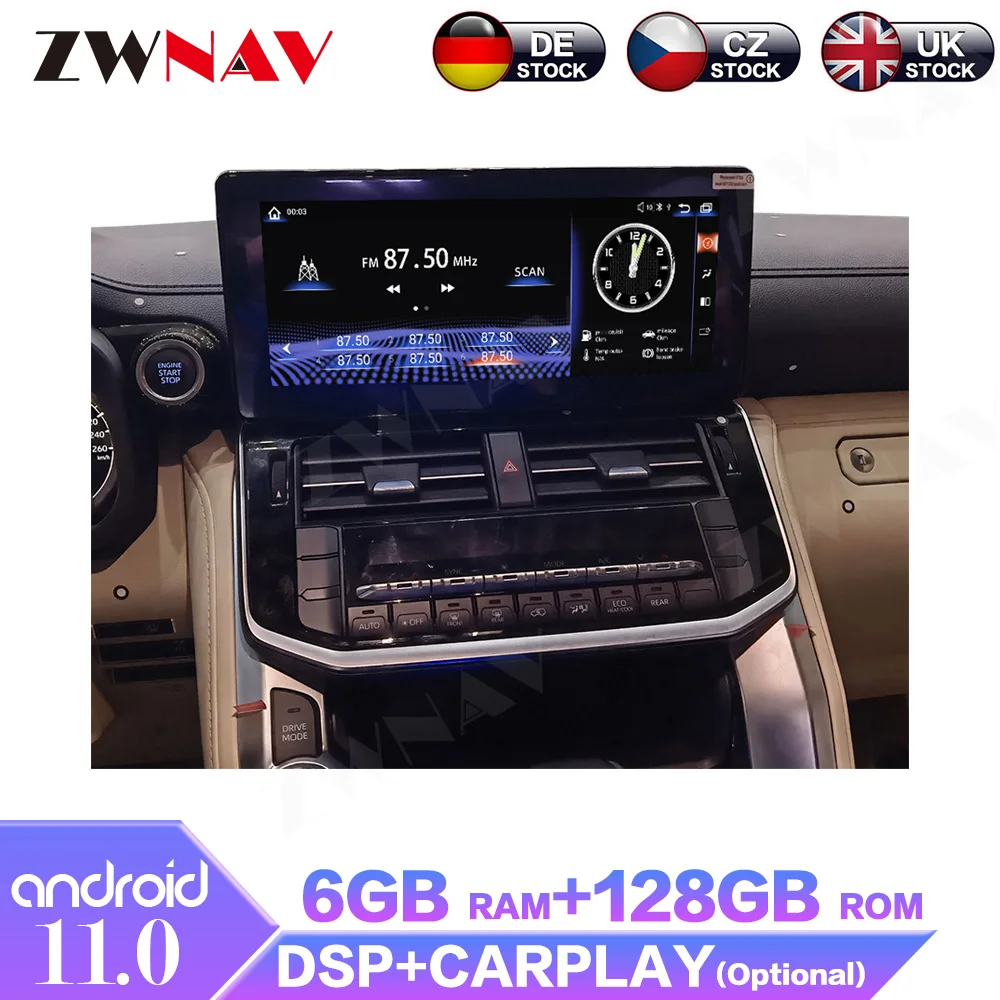 

Android 11 Multimedia Player Auto DSP Stereo Audio Carplay Car Radio For Toyota Land Curiser LC300-MRW 2022 GPS Navi ​Head Unit