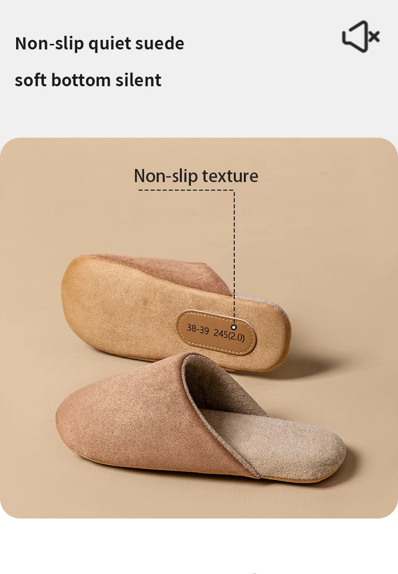 Herbst- und Winter-Hausschuhe für Herren, rutschfeste Hausschuhe für den Innenbereich mit weicher Sohle, leise, bequeme, leichte Slip-Ons für Zuhause – Detail 8