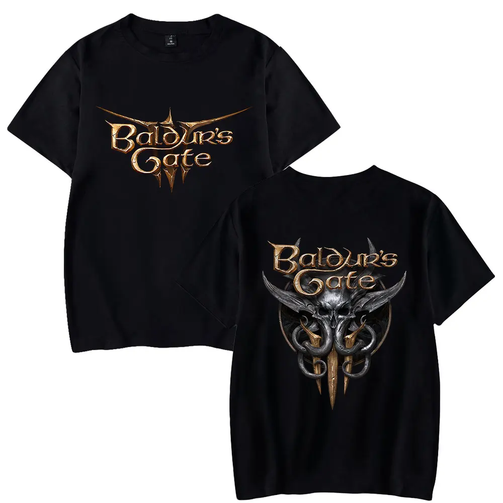 

Baldur's Gate T-shirts Game Merch Print Tee Summer Unisex Fashion Funny Casual Short Sleeve