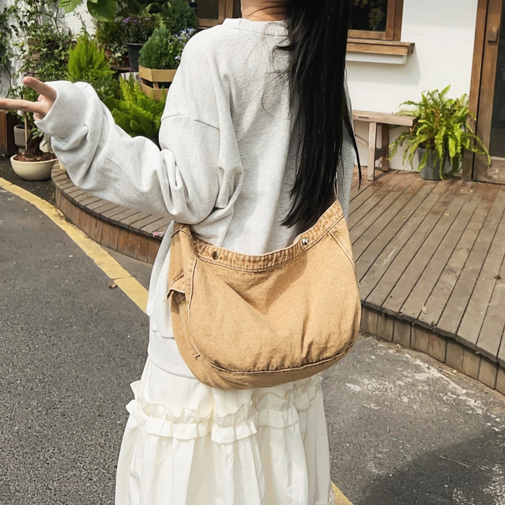 Canvas Cross Body Bag for Women and Men Casual Shoulder Tote