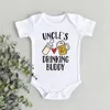Funny Uncle's/Daddy's Drinking Buddy Print Baby Rompers Cotton Short Sleeve Boys Girls Jumpsuits Summer Infant Bodysuits Gifts 2