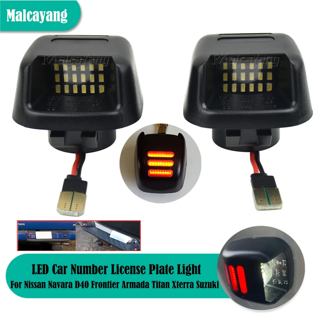 Luci Targa A Led Bianche Rosse Per Nissan Navara D40 Frontier Armada Titan Xterra Suzuki Equator Car Styling