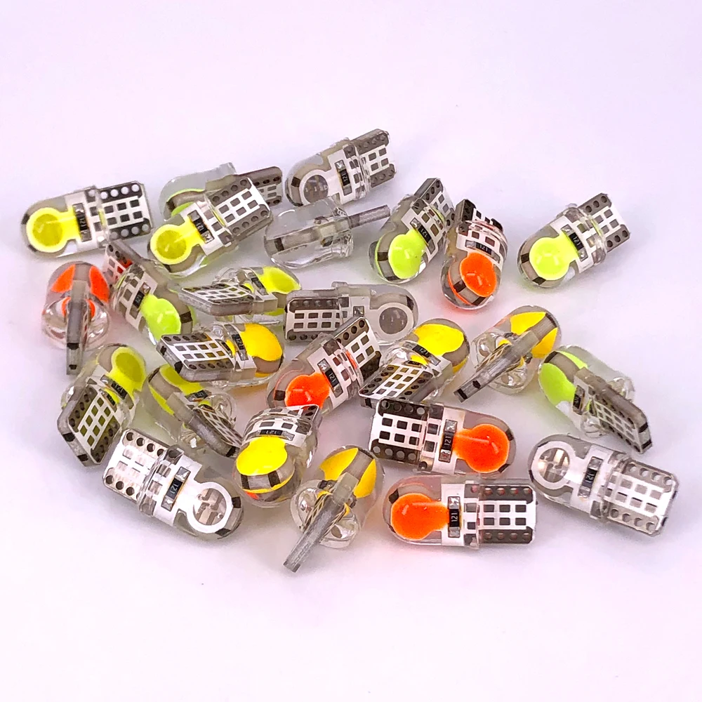 

1000Pcs Led Auto T10 COB Silicone W5W LED Car Plate Light Super Bright Turn Side License 194 168 Lamp Bulb DC 12V