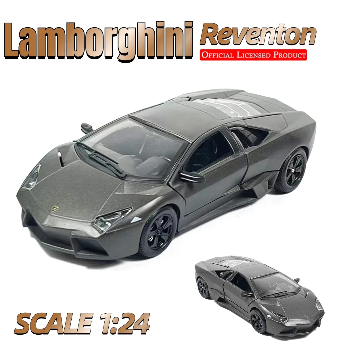 

1:24 Lamborghini Reventon Car Model Diecast Replica Home Office Interior Decor Scale Miniature Art Collection Gift Boy Toy