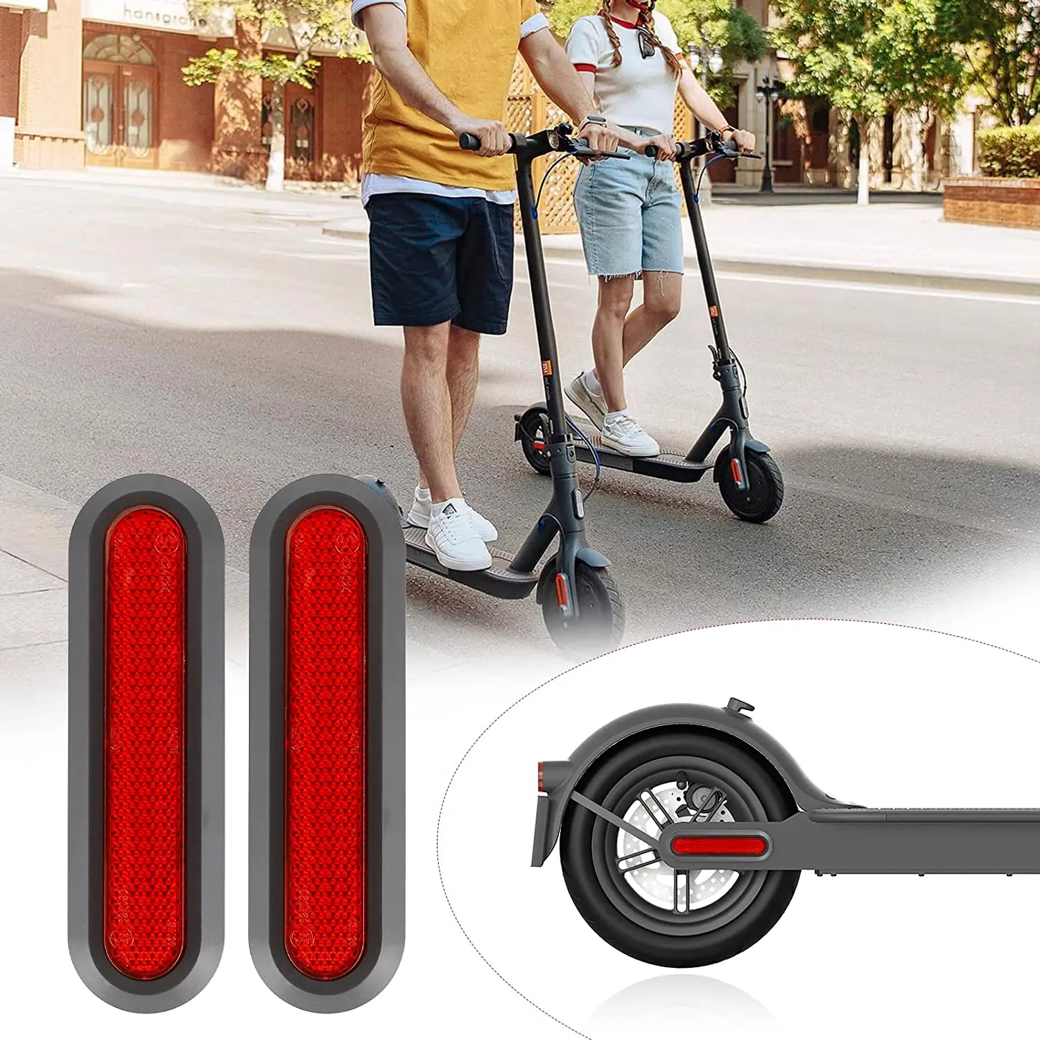 Housse Décorative Pour Roue De Scooter M365, 1S, PRO, PRO2 - Bande Réfléchissante