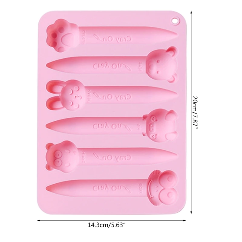 Animal Crayon Molds DIY Craft Molds Reusable Silicone Oven Fridge Safe for Kid Student DIY Art Crafts, animal crayon molds