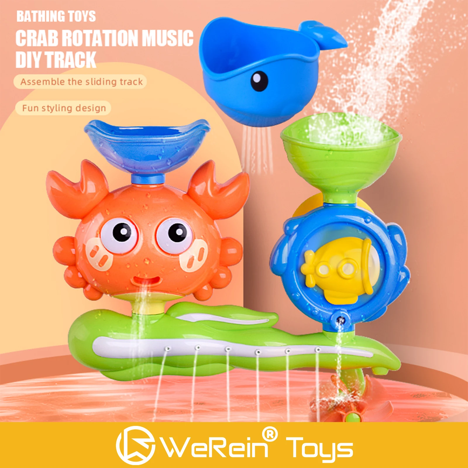 Children's Crab Bath Toy Fun Water Play Toy Bathtub Crab Shape Bath Time Entertainment