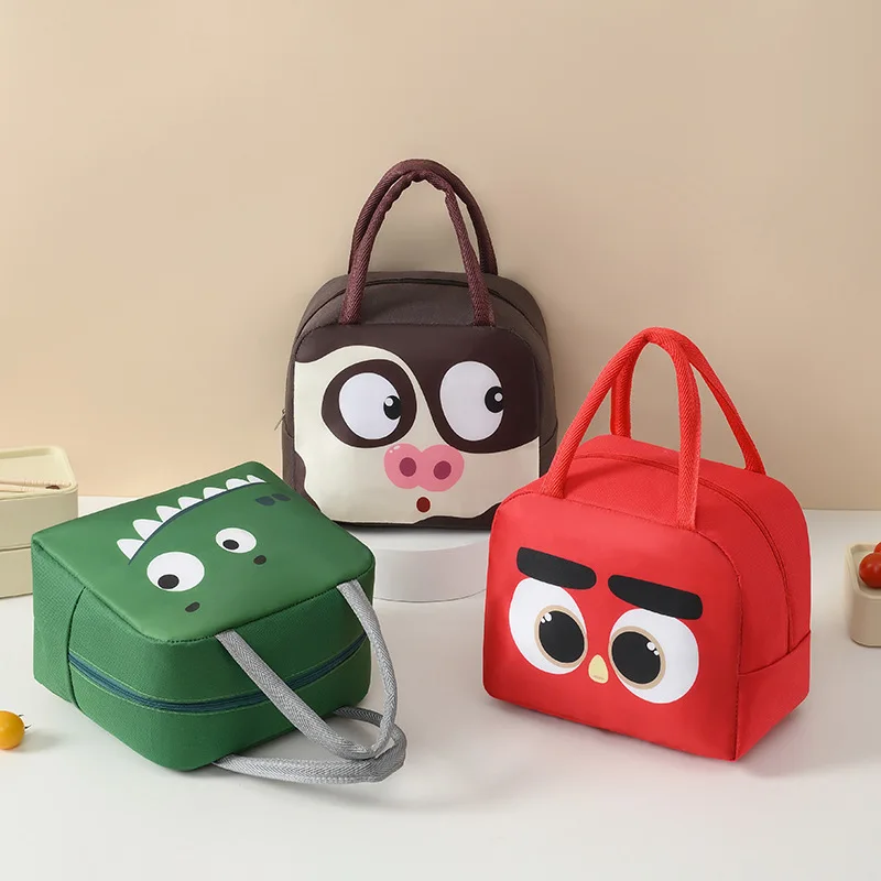 Cartoon Portable Lunch Box Bag Thermal Insulation Lunch Bag Women Office Workers Children's School Lunch Box Tote Storage Bag