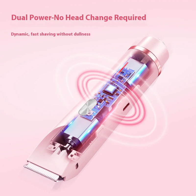 Double-headed Bikini Women's Hair Removal Tool, Women's Eyebrow Trimmer, USB Charging, Can Be Given as a Gift