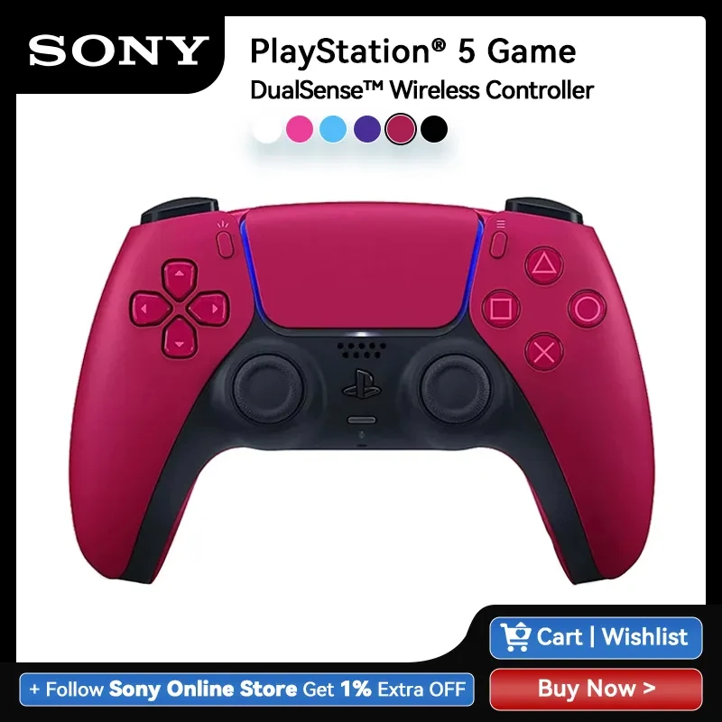 Sony Red/ Astro Bot  Control PS5 Original Playstation 5 DualSense Wireless Controller PS5 Gamepad PS5 Command Original