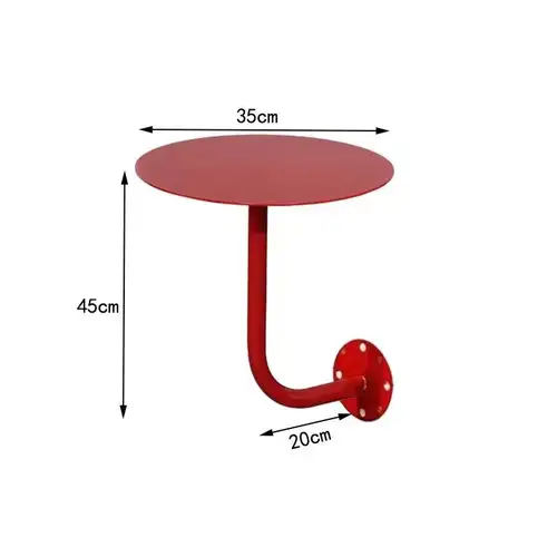 Wall-Mounted Small Round Table for Cafe Milk Tea Shop Corner Booth Space-Saving Bistro Counter Dessert Bar Wall Installation - Image 7