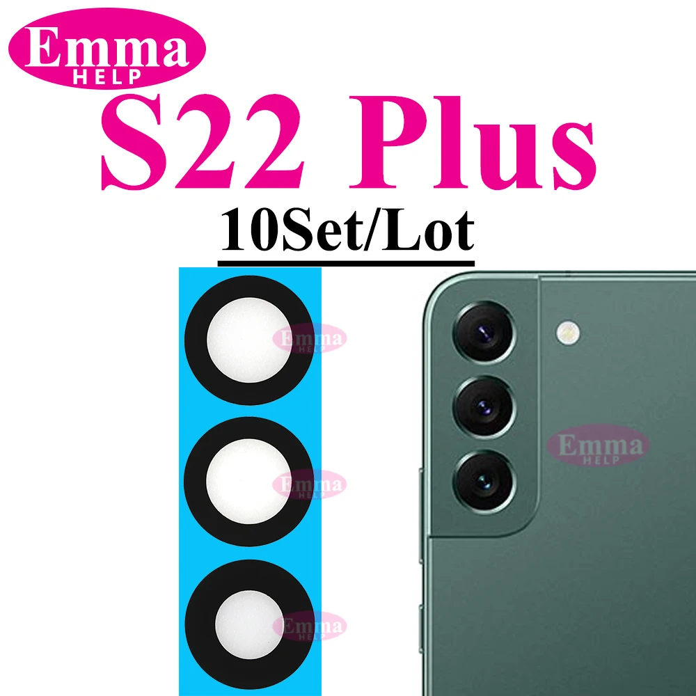 Premium Back Rear Camera Glass Lens Replacement - 10 Pack with Adhesive