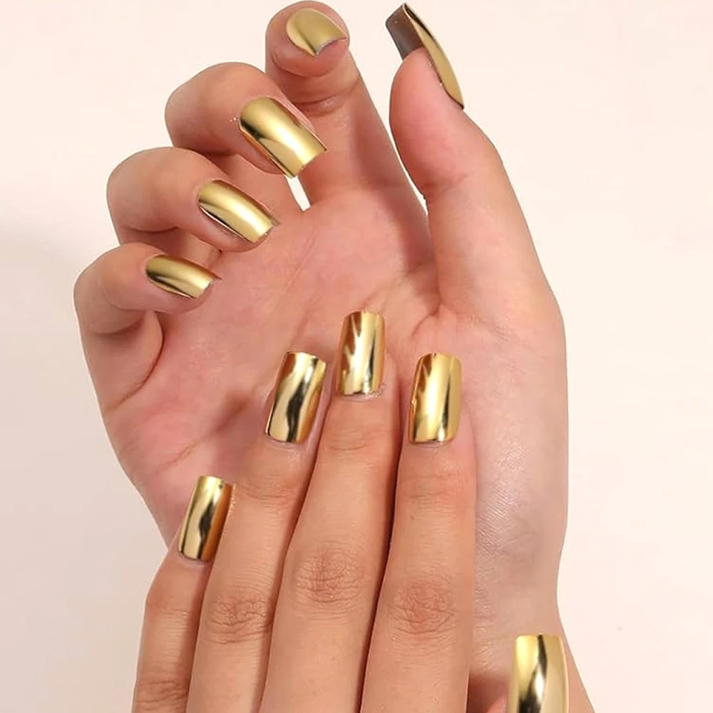 Tinovo Uno Metallic Gold Nail Polish Strengthener Growth Quick Dry Nail Growth Polish Lacquer Manicure Nail Art Base Top Coat 6