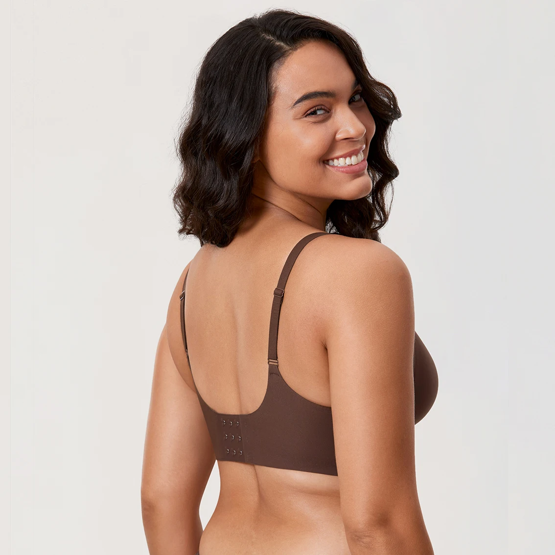 Women's Seamless Wireless Support Bra Invisible Plus Size Bralette Comfortable Padded Smoothing B C D DD E F