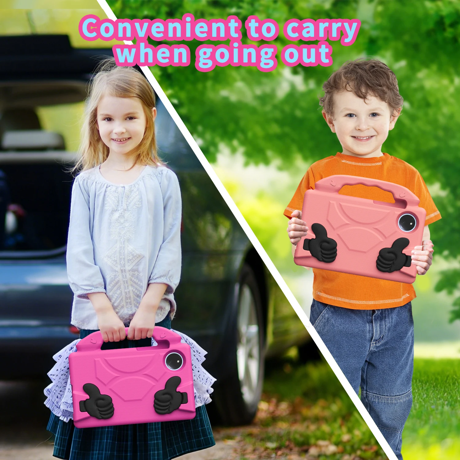 Durable Shockproof Tablet Case with Handle - Lightweight and Drop-Proof