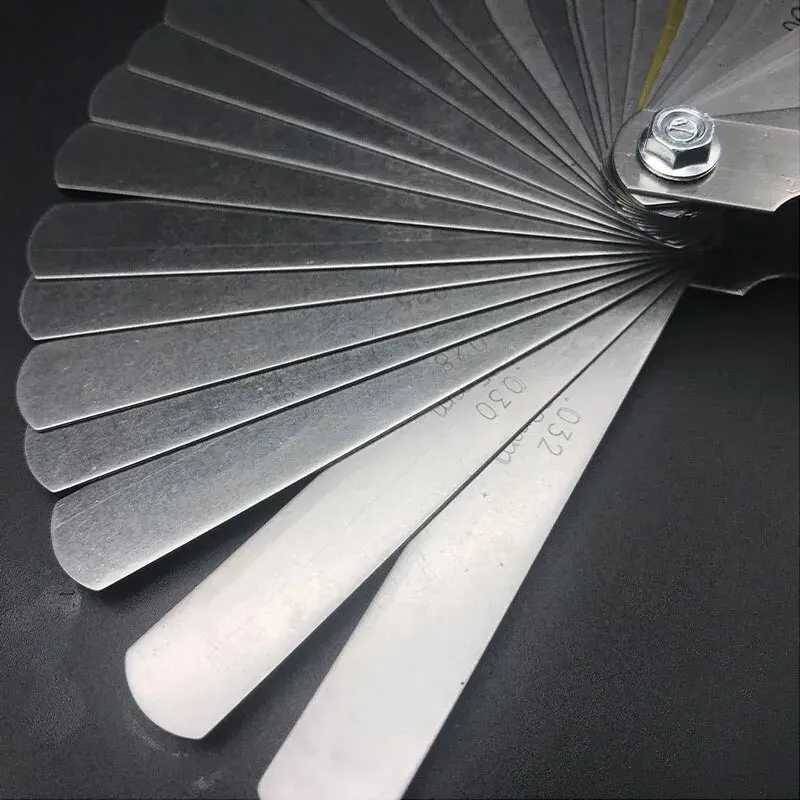 Feeler Gauge Metric Thickness Feeler Gauge 32 Blades Set Tappet With Brass Gap Measure Tool Range 0.04mm 0.88mm Valve Motorcycle Measurement