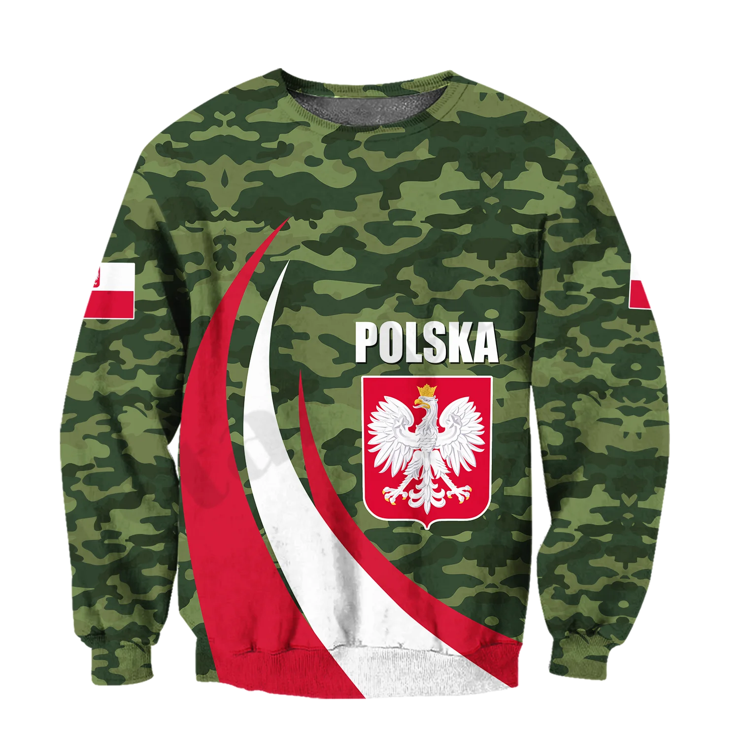 PLstar Cosmos 3DPrint Newest Poland Camo Flag Harajuku Streetwear Casual Unique Unisex Spring Hoodie/Sweatshirt/Zip Style-1