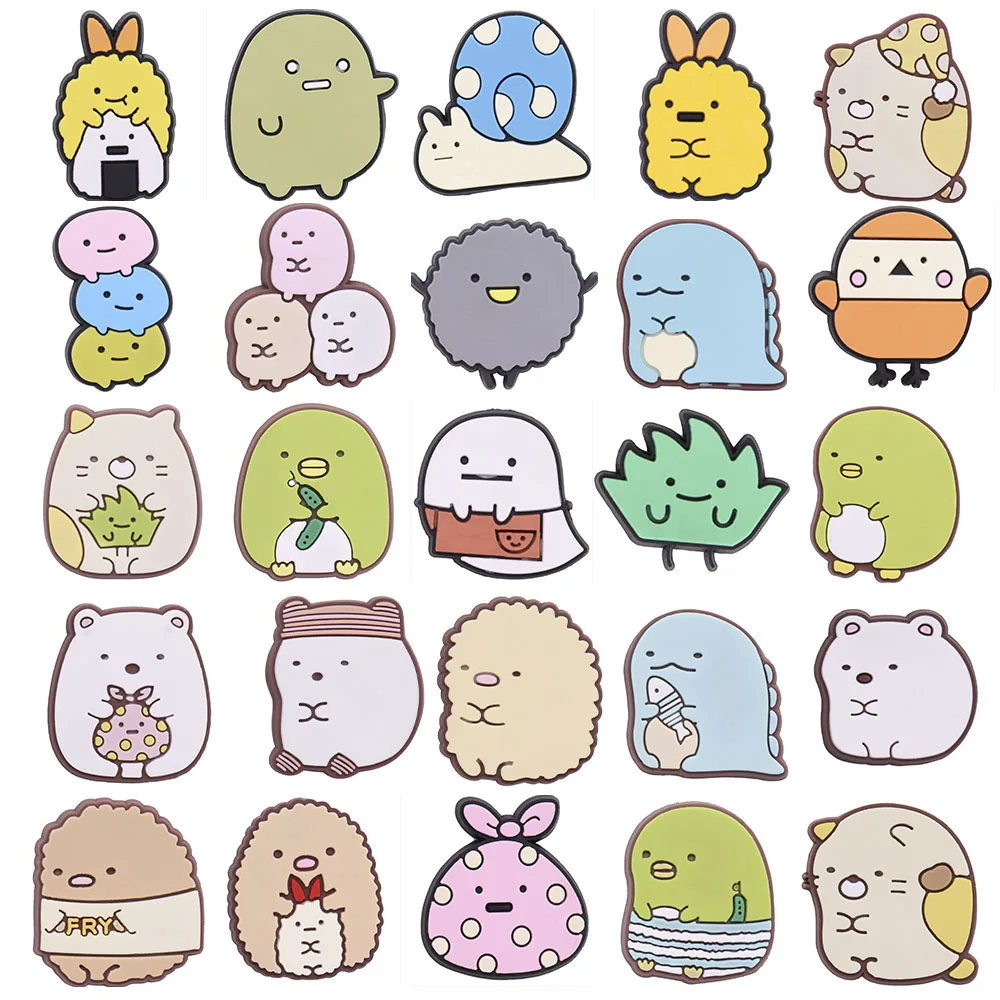 

1-25Pcs Garden Shoe Accessories Cartoon Ghost Bear Cat Penguin PVC Shoes Charms Sandals Ornaments For Boys Girls Party Present