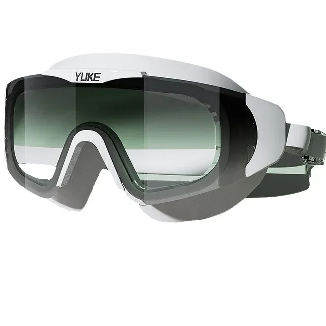 New Fashion Swimming Goggles Large Frame Gradient Lenses Anti-fog HD Waterproof Adults Professional Silicone Swim Glasses