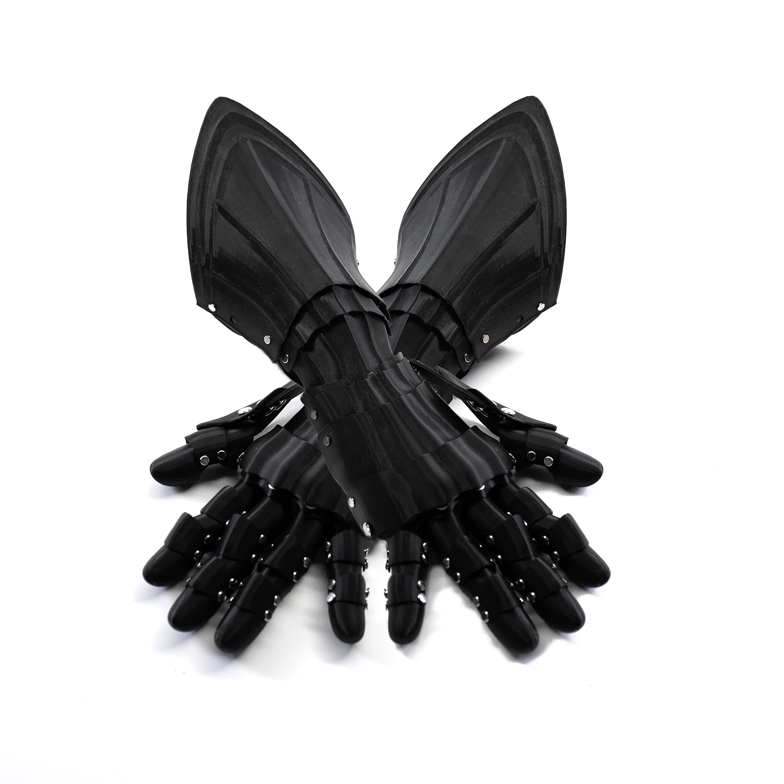 Medieval Knight Gothic Hand Armor 3D Printing Plastic Techwear Punk Long Gloves Man Woman Cosplay Mechanical Arm