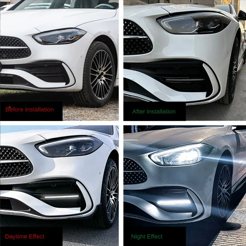 ڵ DRL LED ְ  Ȱ ׸, ޸  C Ŭ W206 C200 C300 C43 AMG 2022 + 