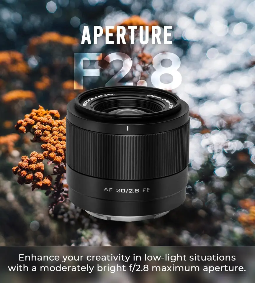 VILTROX 20mm F2.8 AF Full Frame Ultra Wide Angle Lens for Sony