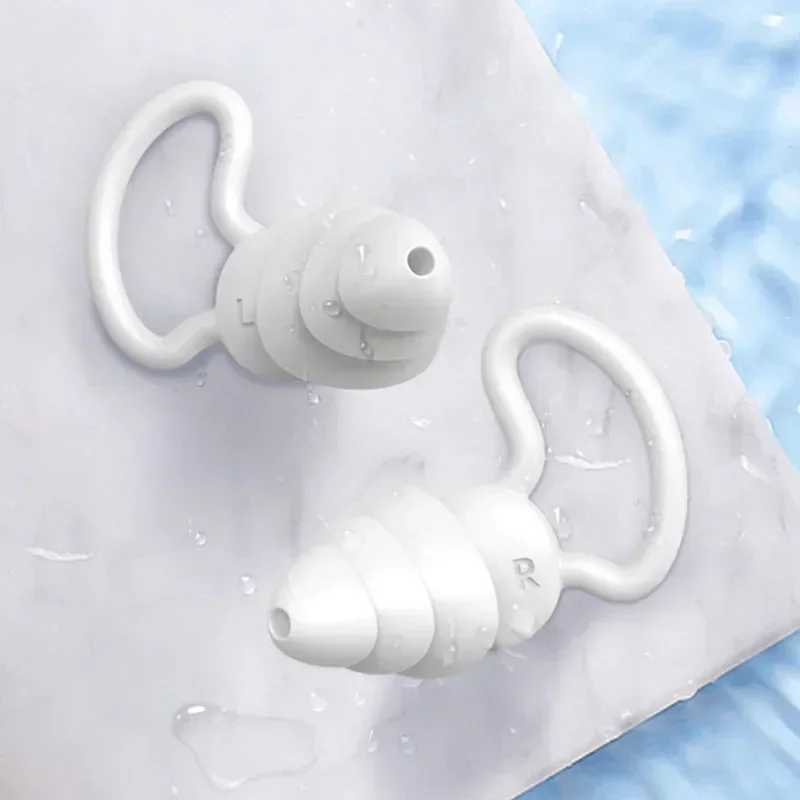 1 Pair Silicone Earplugs Anti-noise Swimming Snorkeling Surfing Waterproof Noise Reduction