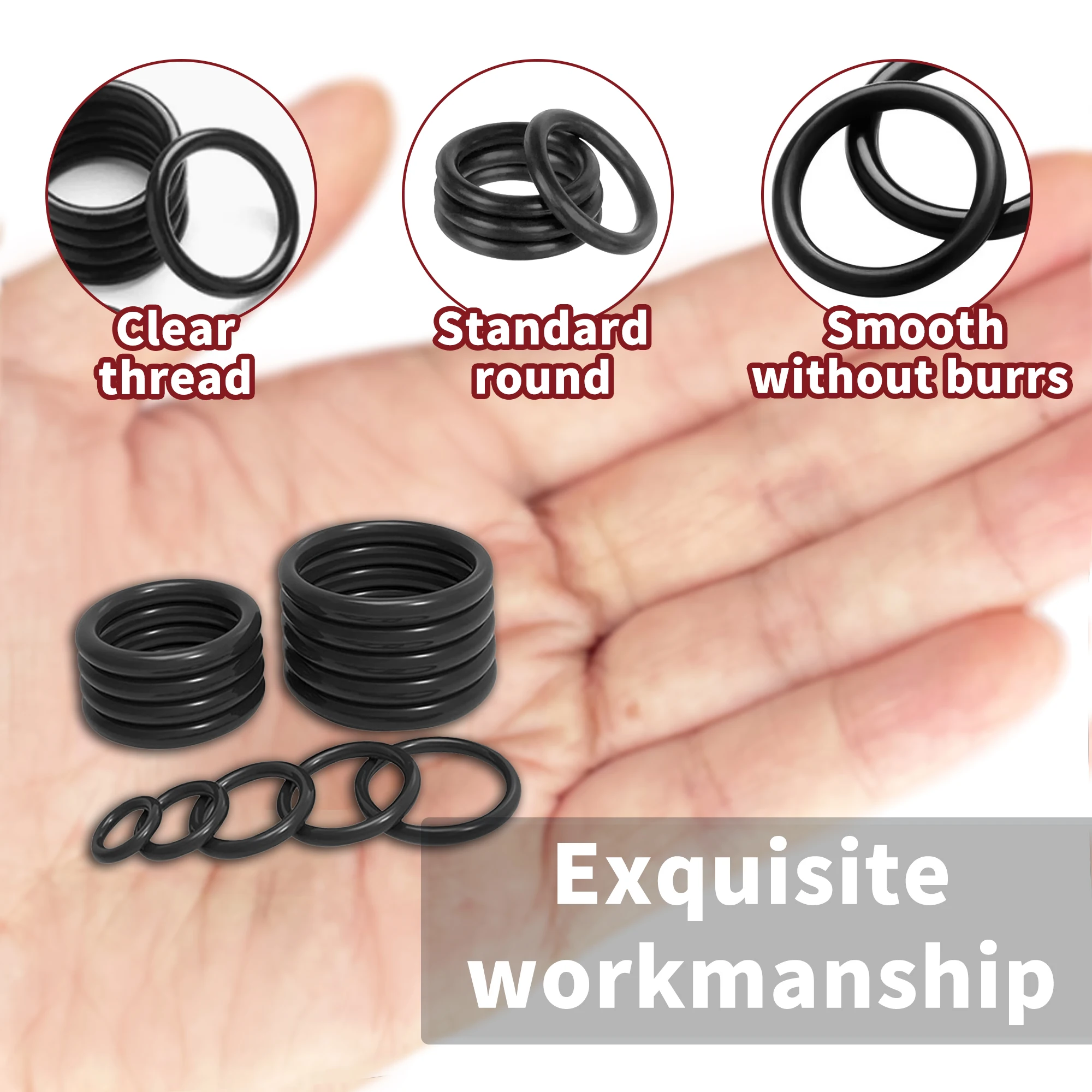 Rubber o rings 255pcs 18 Size Metric NBR Washer Gasket Sealing Assortment Kit for Plumbing Faucet Automotive Air Or Gas
