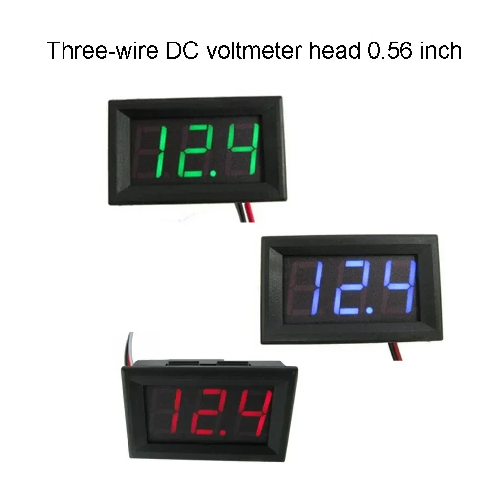 Voltmetro Digitale ARCELI 0.56'' DC 0-30V - Display LED Rosso, 3 Fili, Per Auto, Moto, Pannelli - Foto 2