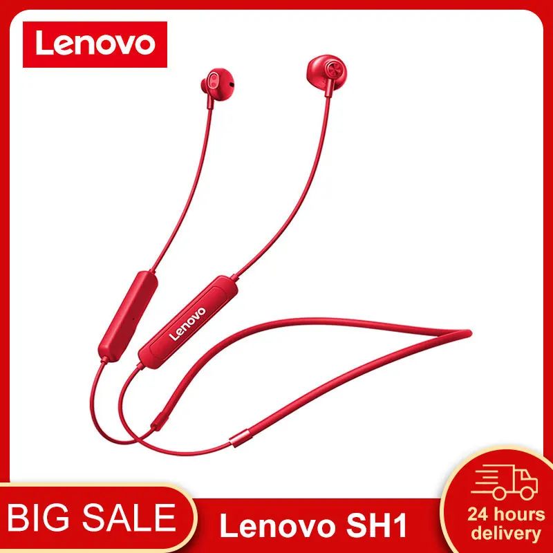 Оригинальные Bluetooth наушники Lenovo SH1 с шейным ободом беспроводные Спортивная
