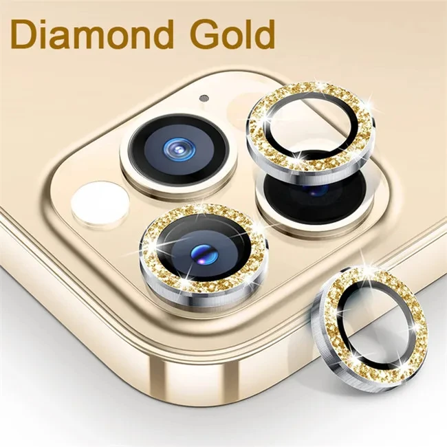 Glitter Bling Metal Camera Lens Protector Cover