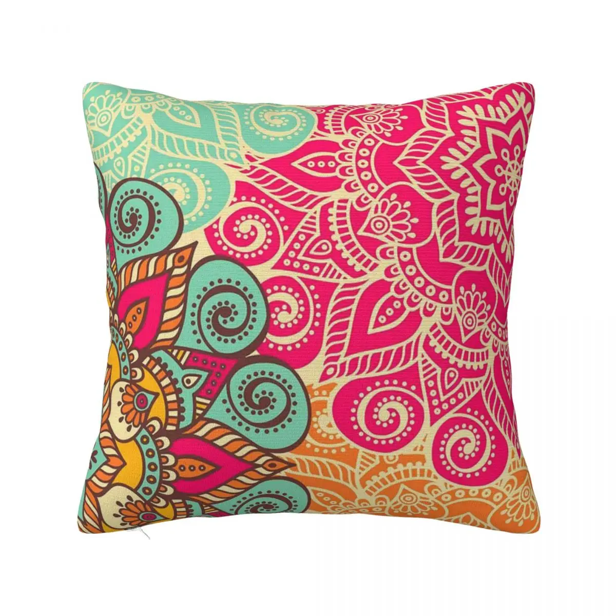 

Indian Mandala Square Pillow Covers Home Bohemian Cushion Case Cute Decor Pillow Cover 45*45