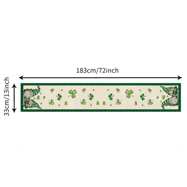 Linen Table Runner St. Patrick's Day Irish 4