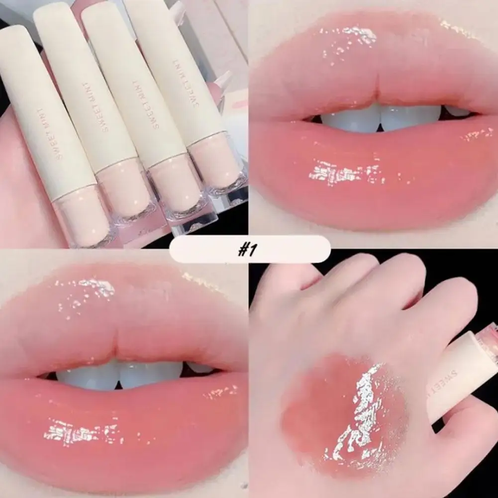 1PC Mirror Dyeing Lip Gloss Moisturizer Liquid Lipstick Waterproof Long Lasting Red Lip Tint Korean Makeup Cosmetic