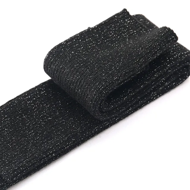 Sparsil Women's Winter&Autumn Christmas Cashmere Blend Knitted Long Gloves Solid Color Fashion Warm For Lady Elbow Mittens 21Silver Shiny Black