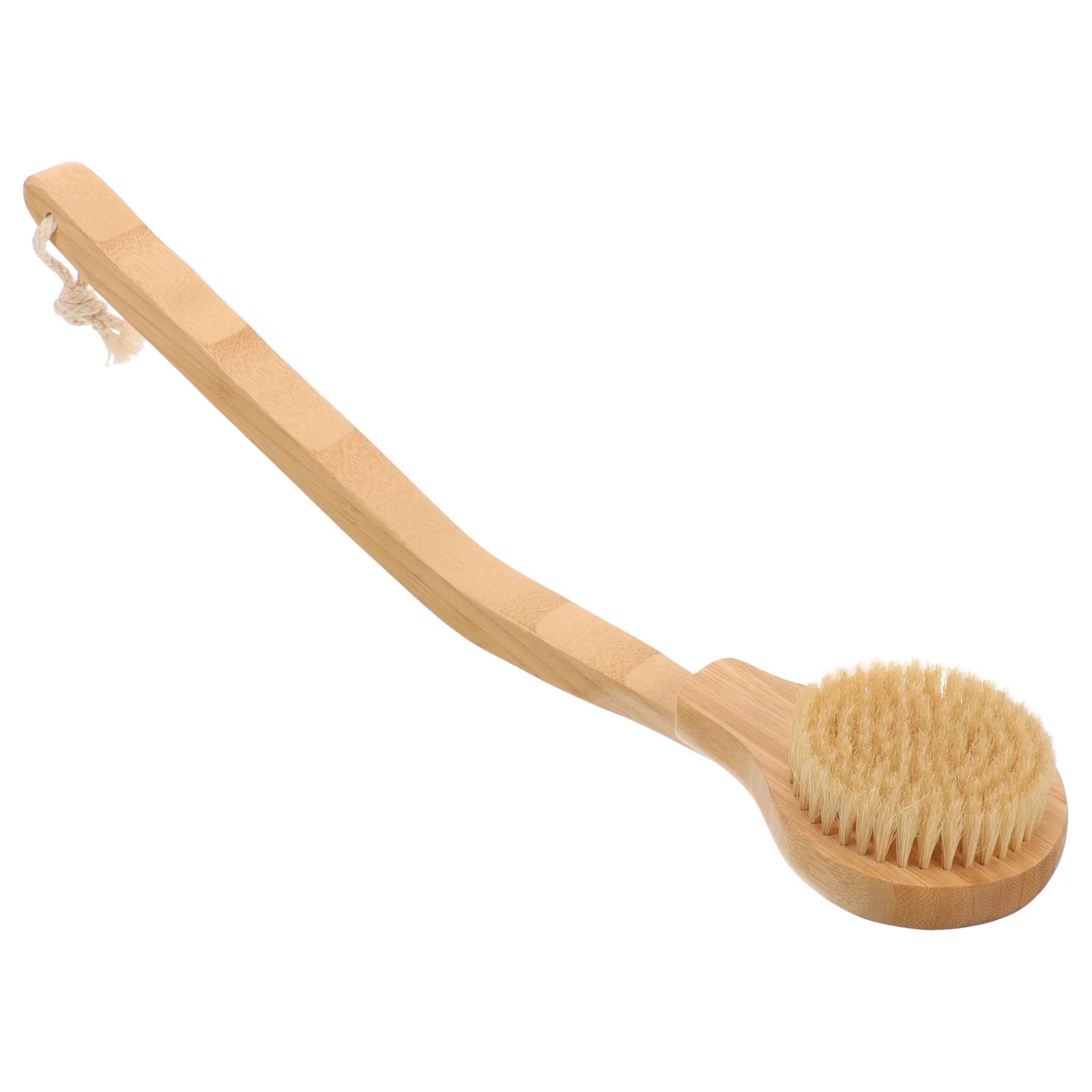 

Handle Shower Body Brush Exfoliating Back Scrubber Shower Curved Long Handle Bamboo Body Brush Natural Bristles Elderly