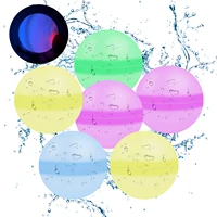 Reusable Water Balloons, Self Sealing & Quick Fill Water Balls with LED Light, Summer Pool Beach Water Toys for Kids Adults 1