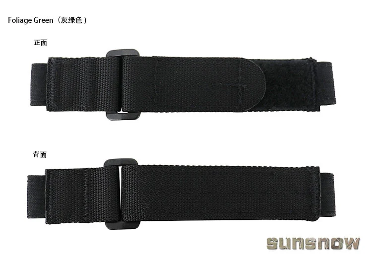 500D Nylon Camouflage Jagd Taktische Armband 21mm Herren Uhr Zubehör Haken Schleife Armband – Detail 5