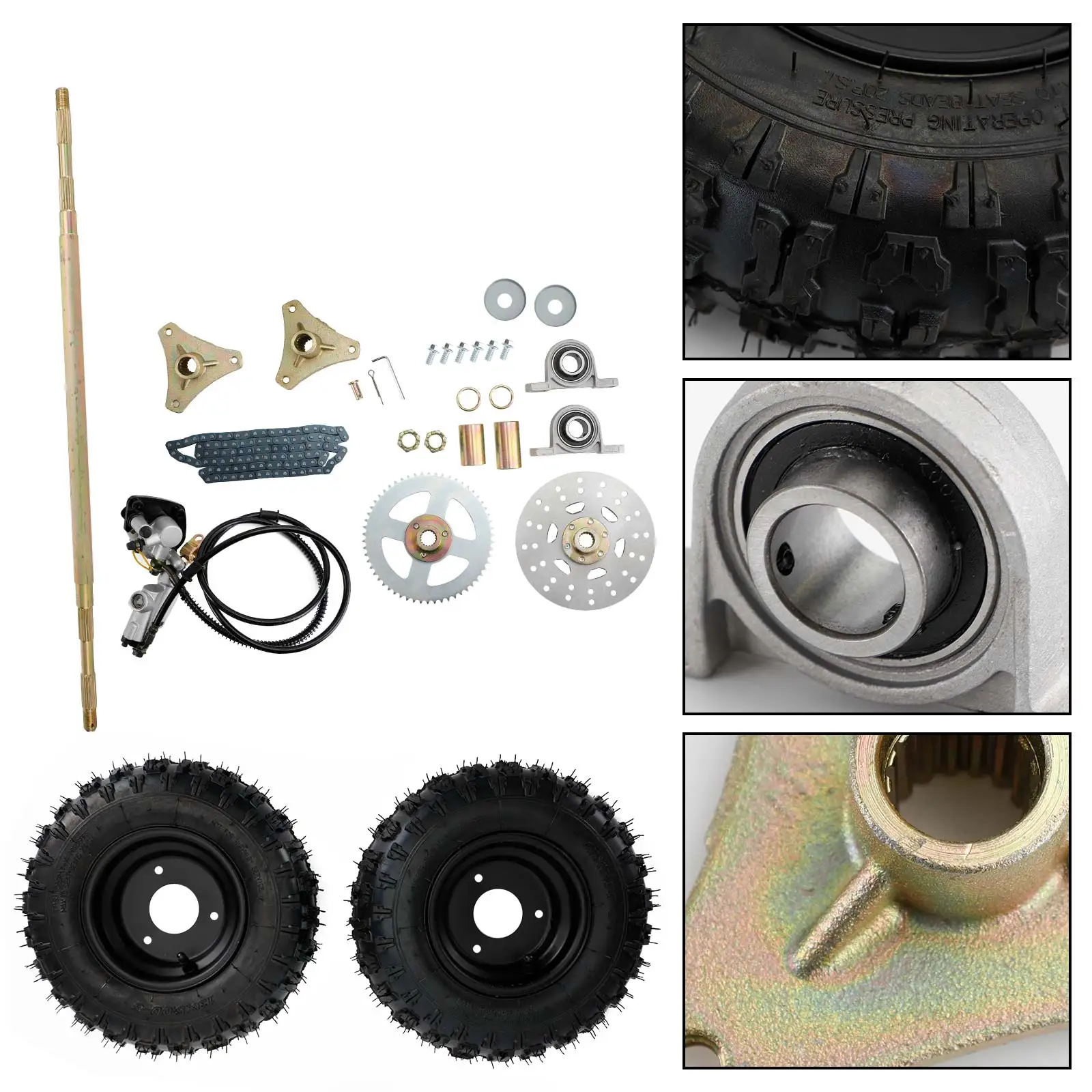 Kit essieu arrière 29 roues complètes + 72V 3000W kit moteur