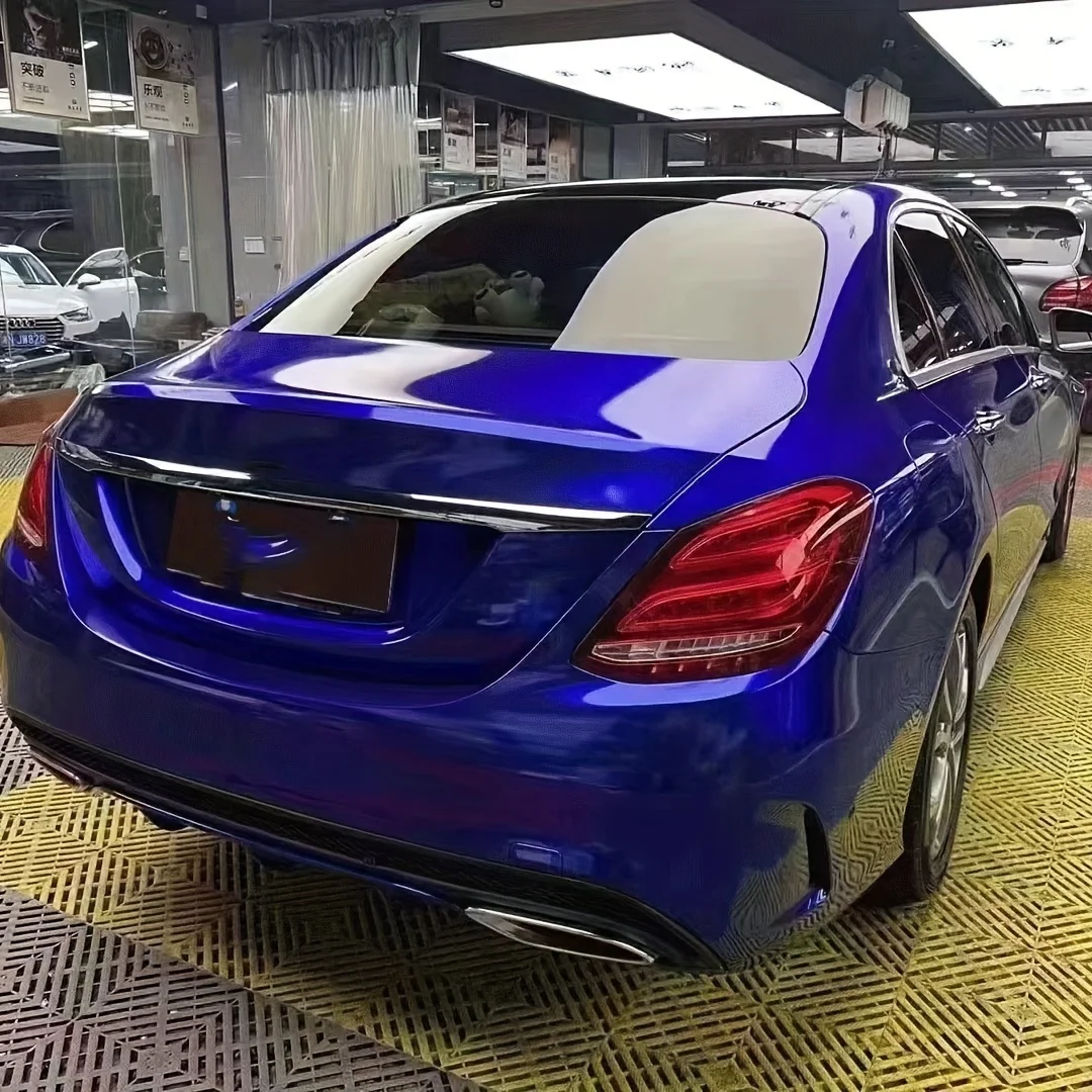 

Car high quality PVC body color change film car stickers metal texture blue stickers motorcycle modified car sticker