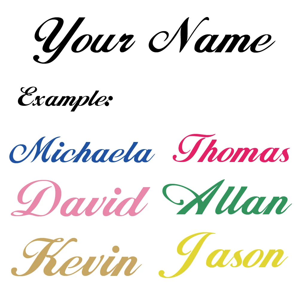 

Personalized name vinyl decal wall sticker Car/Door Window Custom Name Boys Girls Bedroom Decal Decoration Accessories Murals