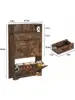 Maupvit Shoe Storage Cabinet with 2 Flip Drawers and 2 Drawers Slim Farmhouse Shoe Cabinet for Entryway Freestanding Sho 2