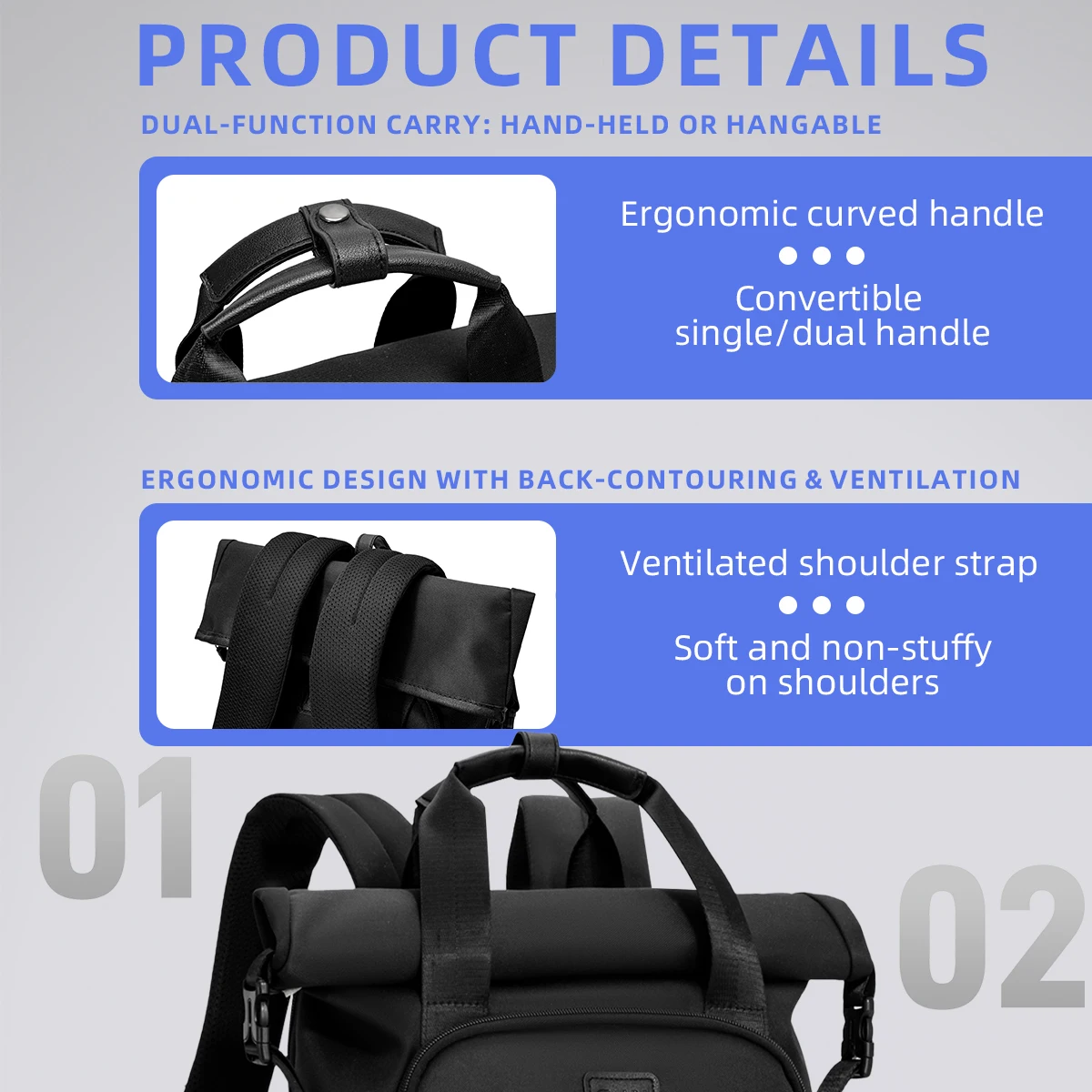 Backpack for Boyfriend Gift, Practical Computer Travel Leisure Large-Capacity School Bag, Female College Student Backpack, Business Vacation, Business Trip, Boarding